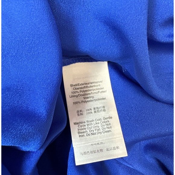 DKNY Womens Floral Printed Pull On Midi Pleated Skirt  Logo Waist Band Blue S - Picture 5 of 5